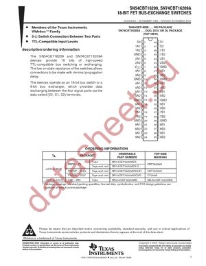 74CBT16209ADGGRE4 datasheet  